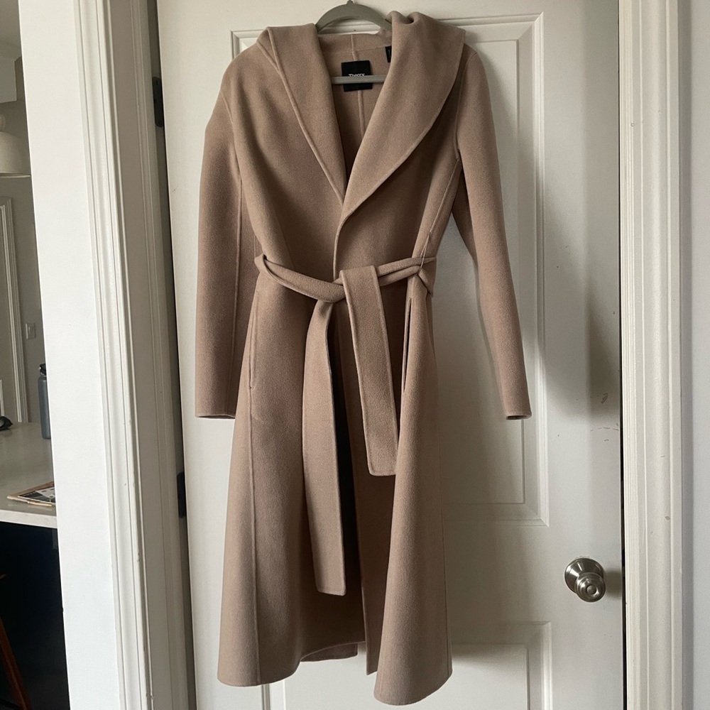 Theory Wool Cashmere Shawl Coat